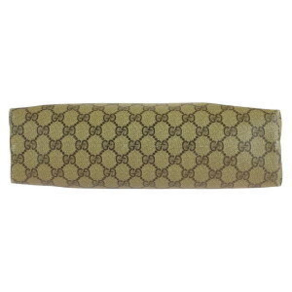 GUCCI Sherry Line Beige Brown GG Supreme Tote Bag - Picture 6 of 9